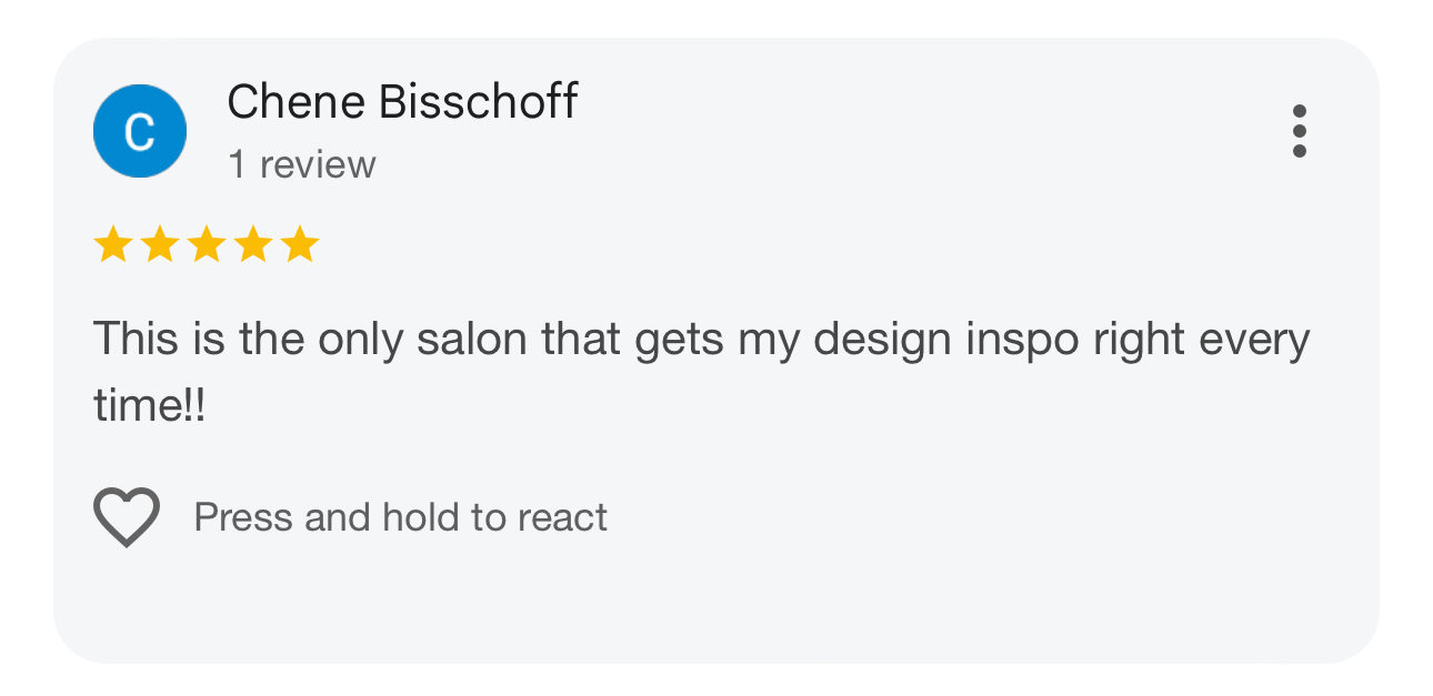 Google review by Chene Bisschoff